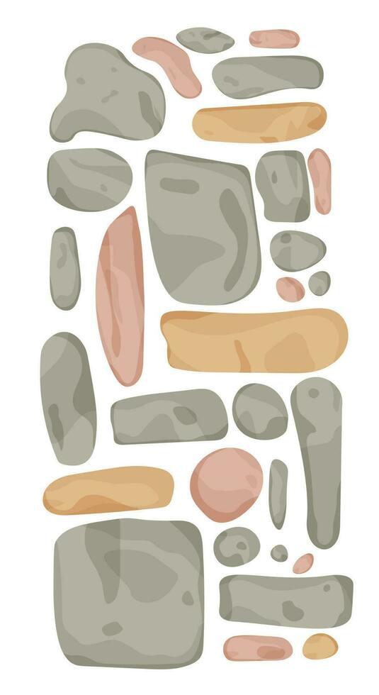 sten väg i tecknad serie stil vektor