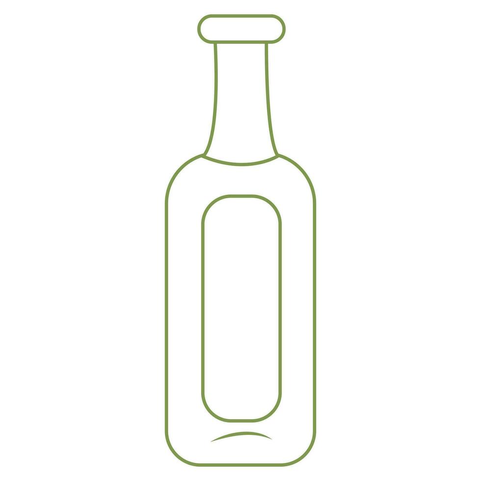 flaska för olika vätskor och oljor. enkel ikon i klotter stil. vektor illustration isolerat på vit bakgrund.