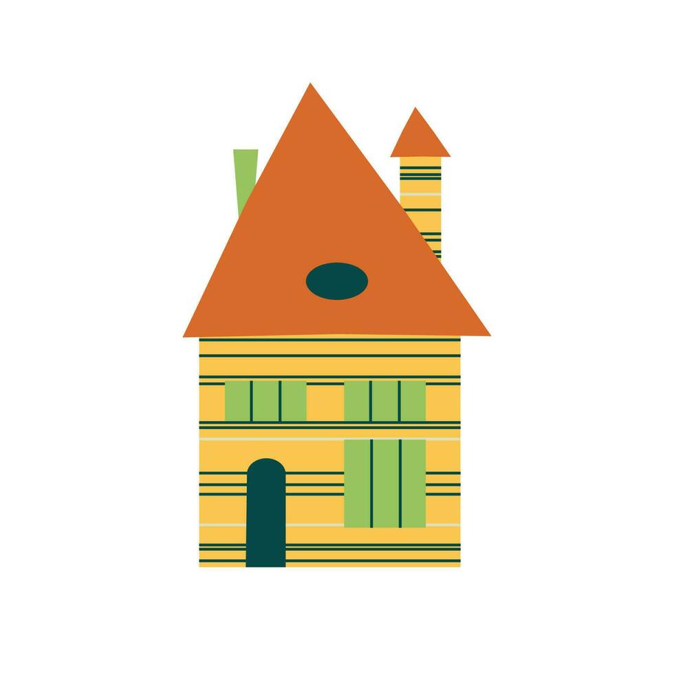 vektor platt illustration av hus ikon isolerat på vit bakgrund.