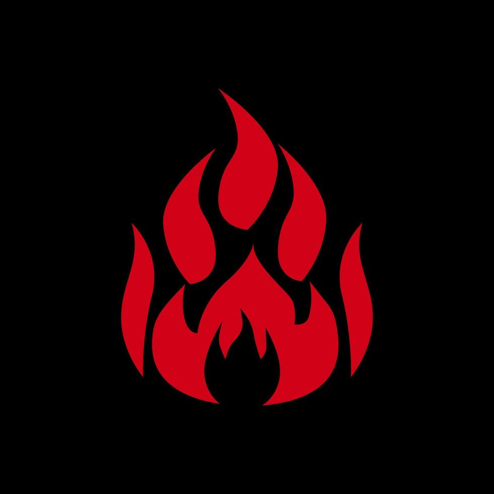 Feuer Logo Design Silhouette Symbol Vektor Illustration