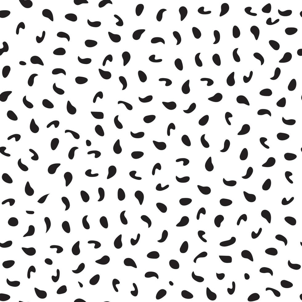 semless mönster av svart prickar på vit bakgrund vektor