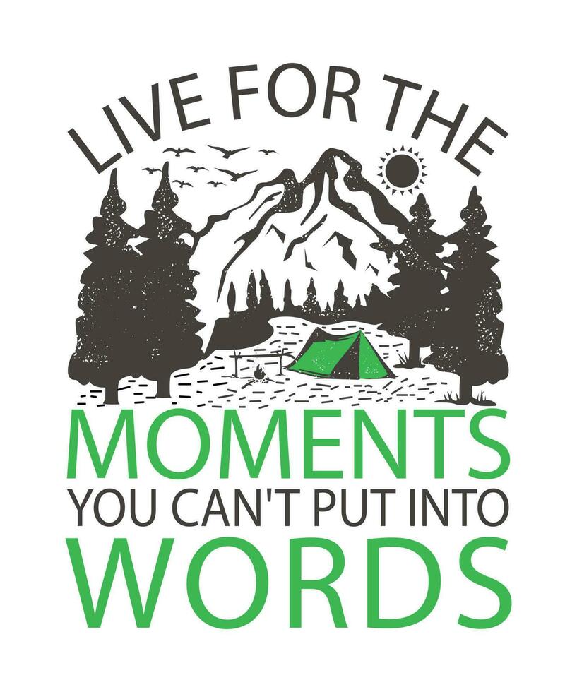 Leben zum das Momente Sie kippen stellen in Wörter. T-Shirt Design. drucken template.typography Vektor Illustration.