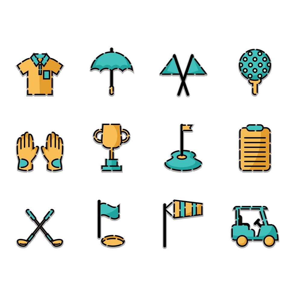 Golf Icon Set vektor