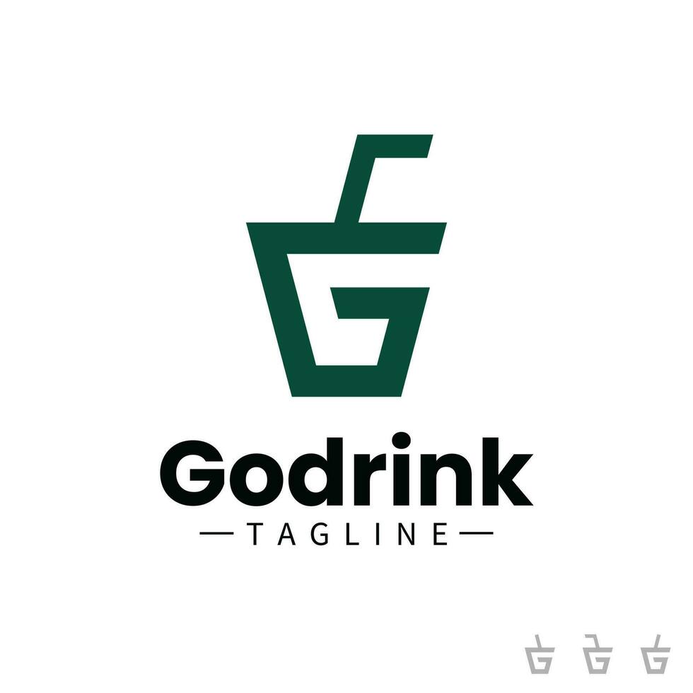 godrink logotyp design vektor