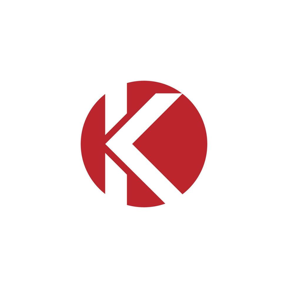 k Logo Hexagon Illustration Symbol vektor