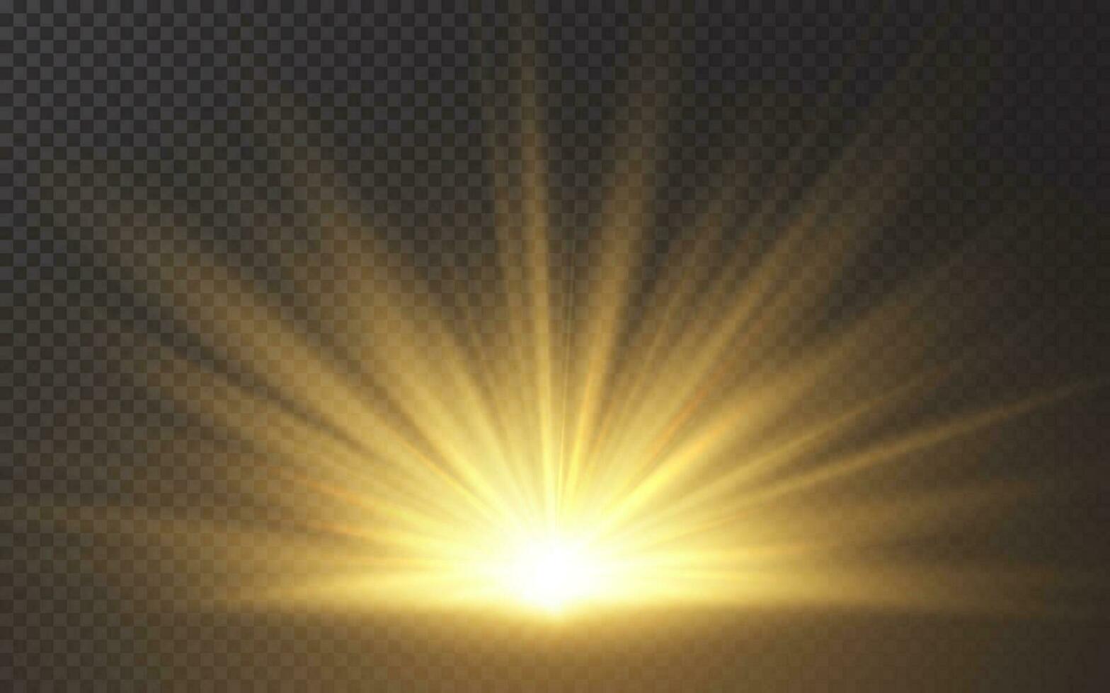 Sonnenlicht Besondere Linse Blitz Licht bewirken auf transparent Hintergrund. bewirken von Unschärfe Licht. Vektor Illustration