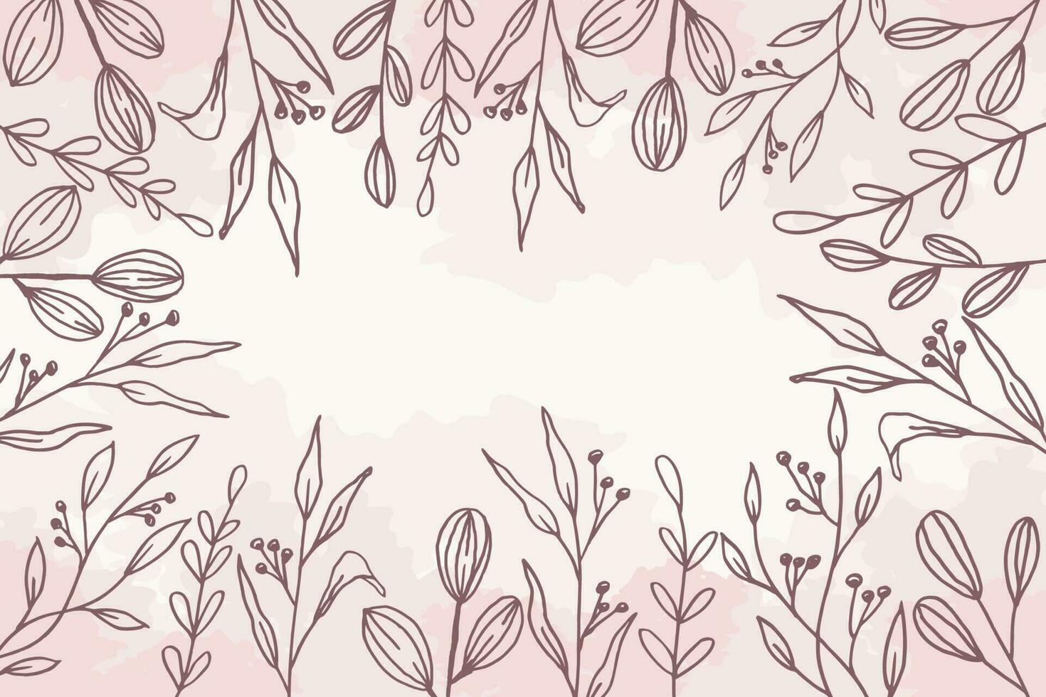 Blumen- Hintergrund mit schön Hand gezeichnet Blätter und Blumen zum Hochzeit oder Engagement oder Gruß Karten vektor