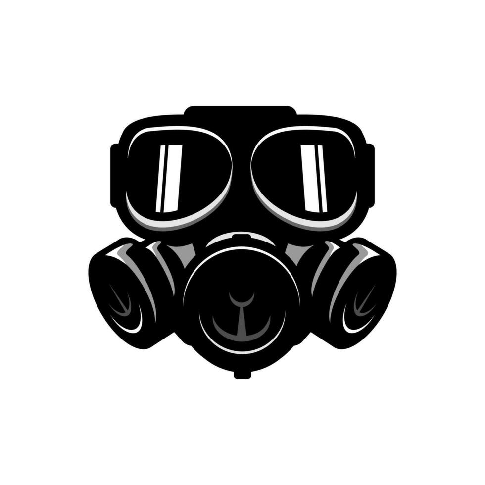 Gas Maske schwarz Vektor