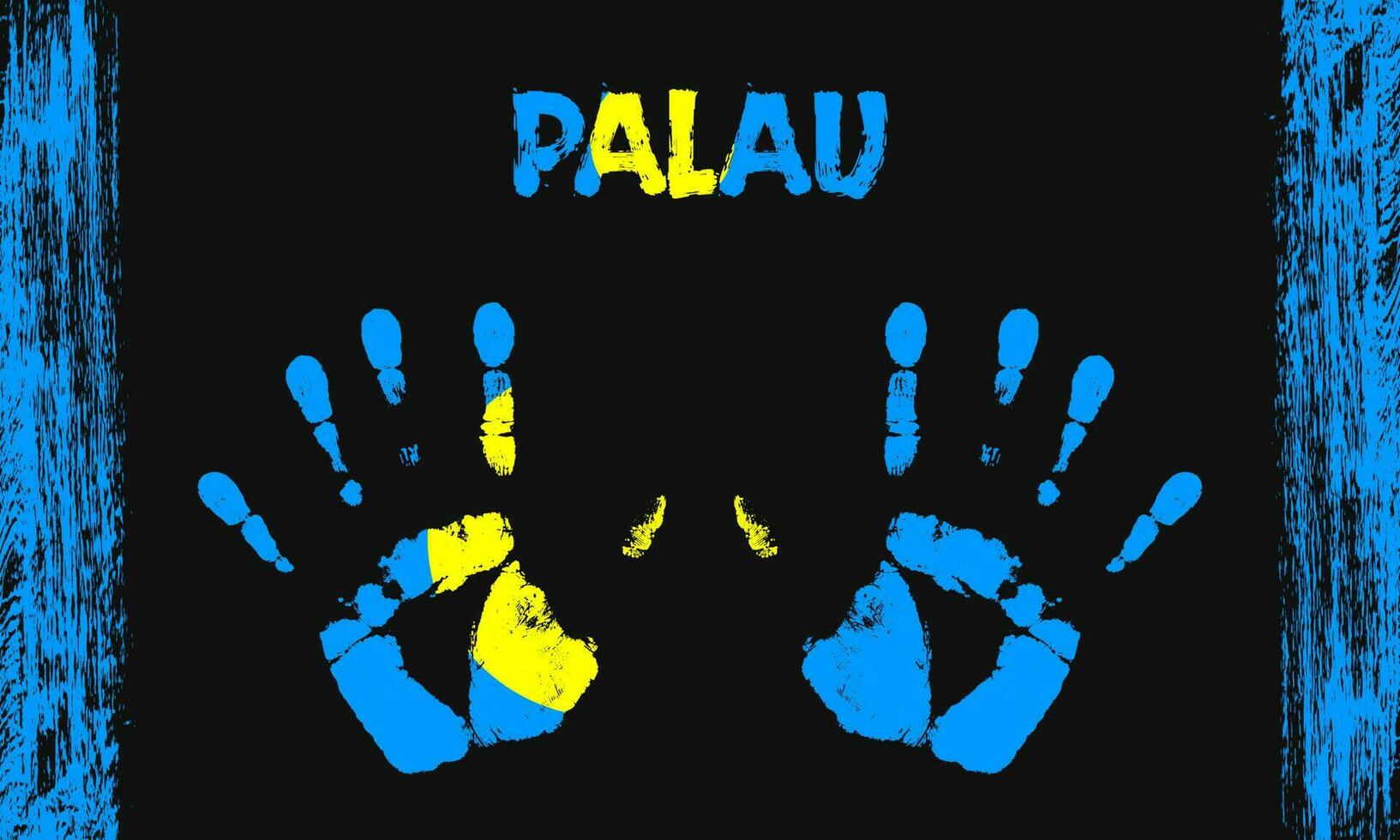 Vektor Flagge von Palau mit ein Palme