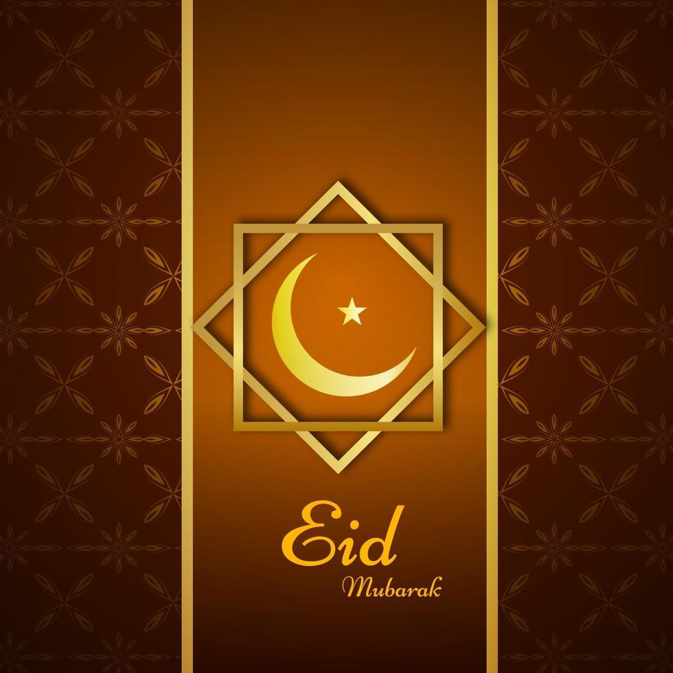 abstrakt eid mubarak islamisk vektor bakgrundsdesign