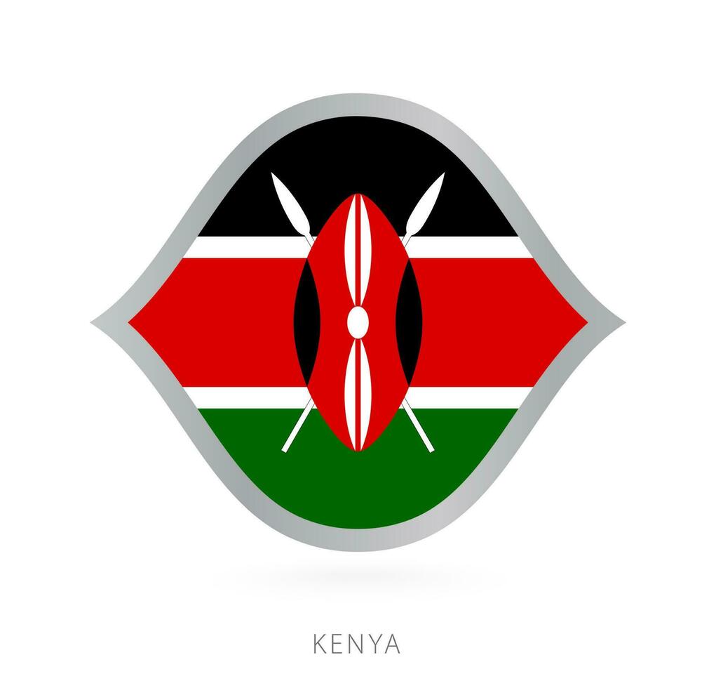 kenya nationell team flagga i stil för internationell basketboll tävlingar. vektor