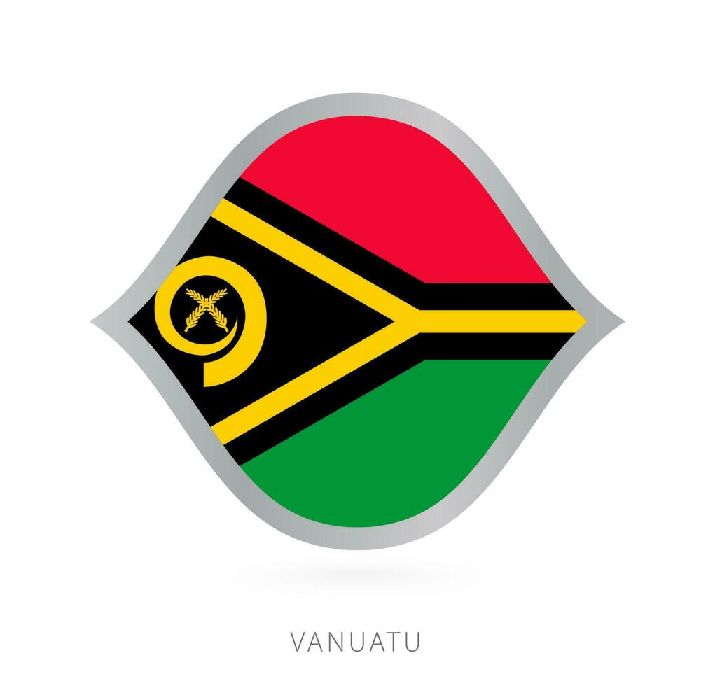 Vanuatu National Mannschaft Flagge im Stil zum International Basketball Wettbewerbe. vektor