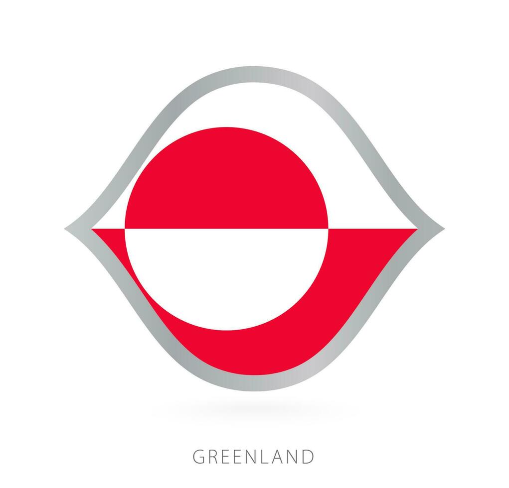Grönland National Mannschaft Flagge im Stil zum International Basketball Wettbewerbe. vektor