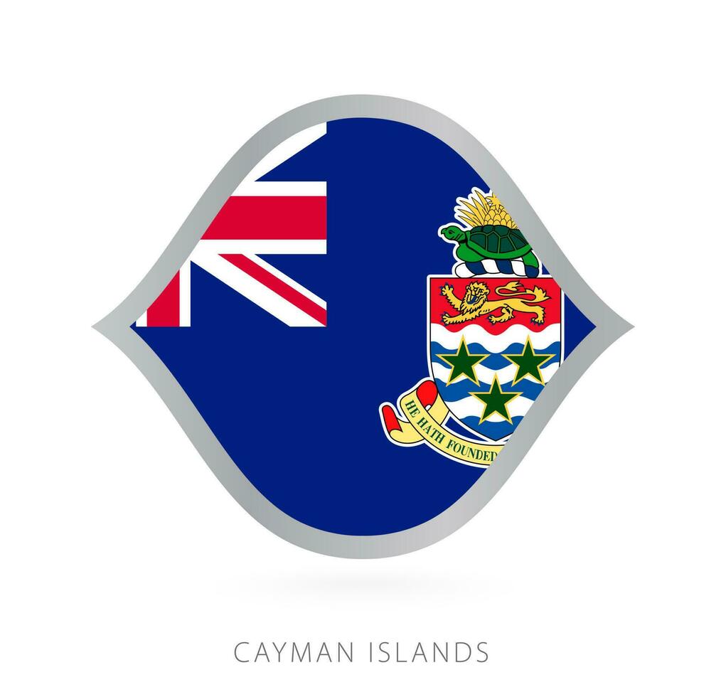 Cayman Inseln National Mannschaft Flagge im Stil zum International Basketball Wettbewerbe. vektor
