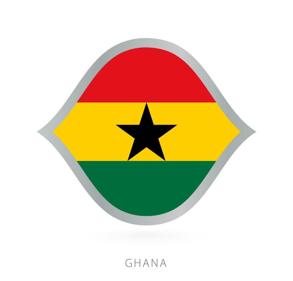 Ghana National Mannschaft Flagge im Stil zum International Basketball Wettbewerbe. vektor