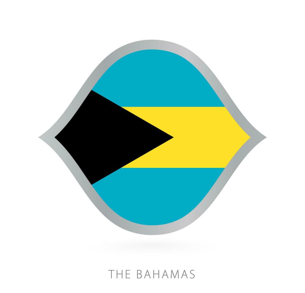 das Bahamas National Mannschaft Flagge im Stil zum International Basketball Wettbewerbe. vektor