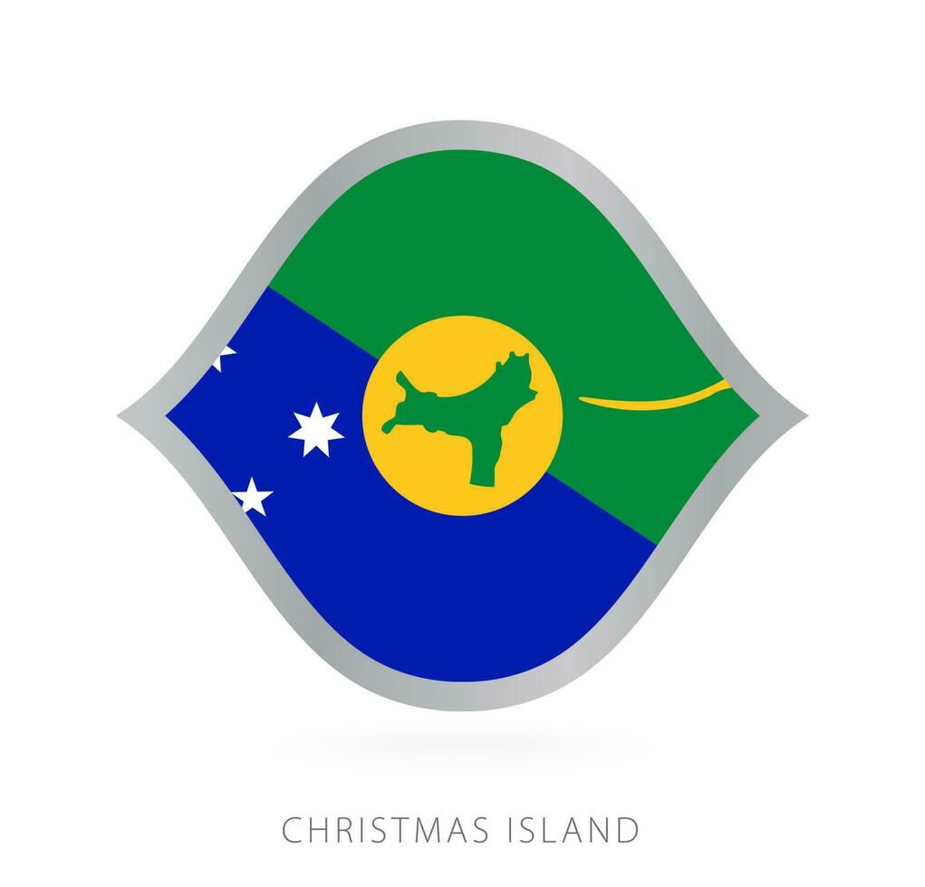 Weihnachten Insel National Mannschaft Flagge im Stil zum International Basketball Wettbewerbe. vektor