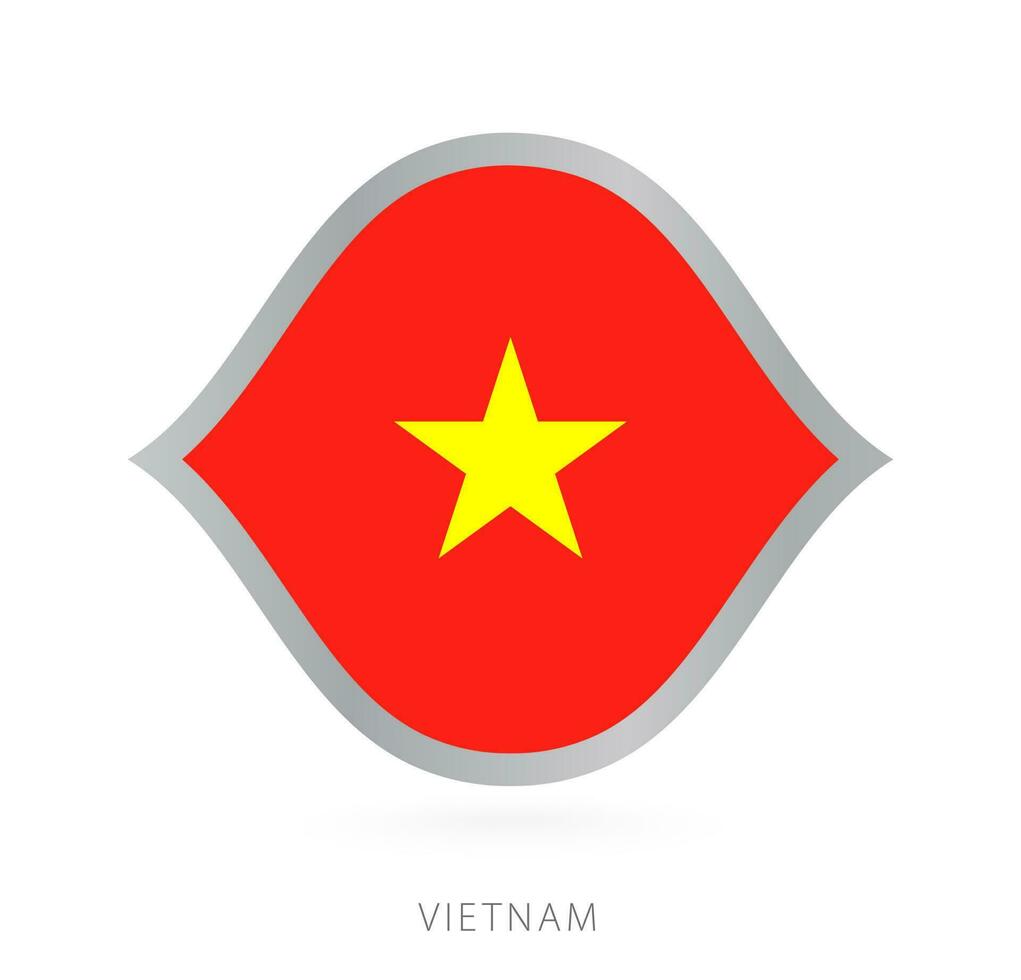 Vietnam National Mannschaft Flagge im Stil zum International Basketball Wettbewerbe. vektor