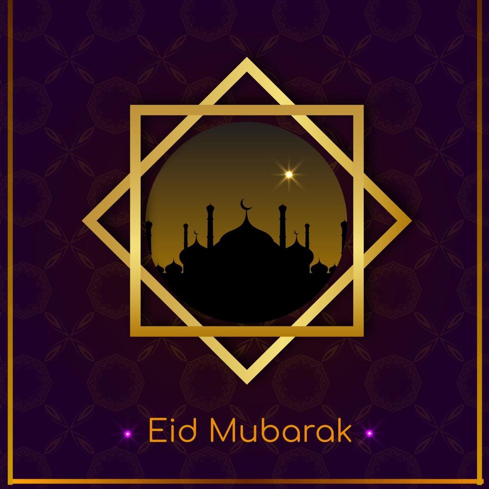 abstrakt eid mubarak islamisk vektor bakgrundsdesign