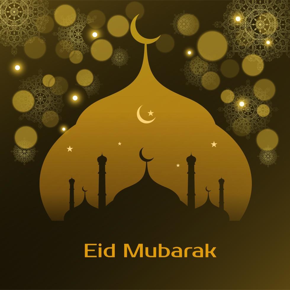 abstrakt eid mubarak islamisk vektor bakgrundsdesign