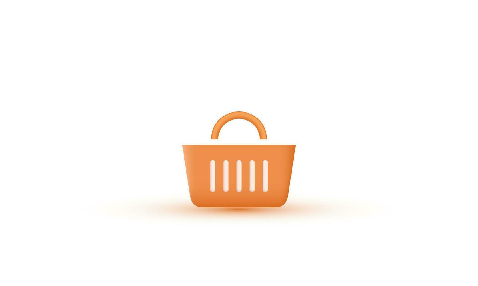 illustration kreativ ikon orange handla väska symboler isolerat på bakgrund vektor