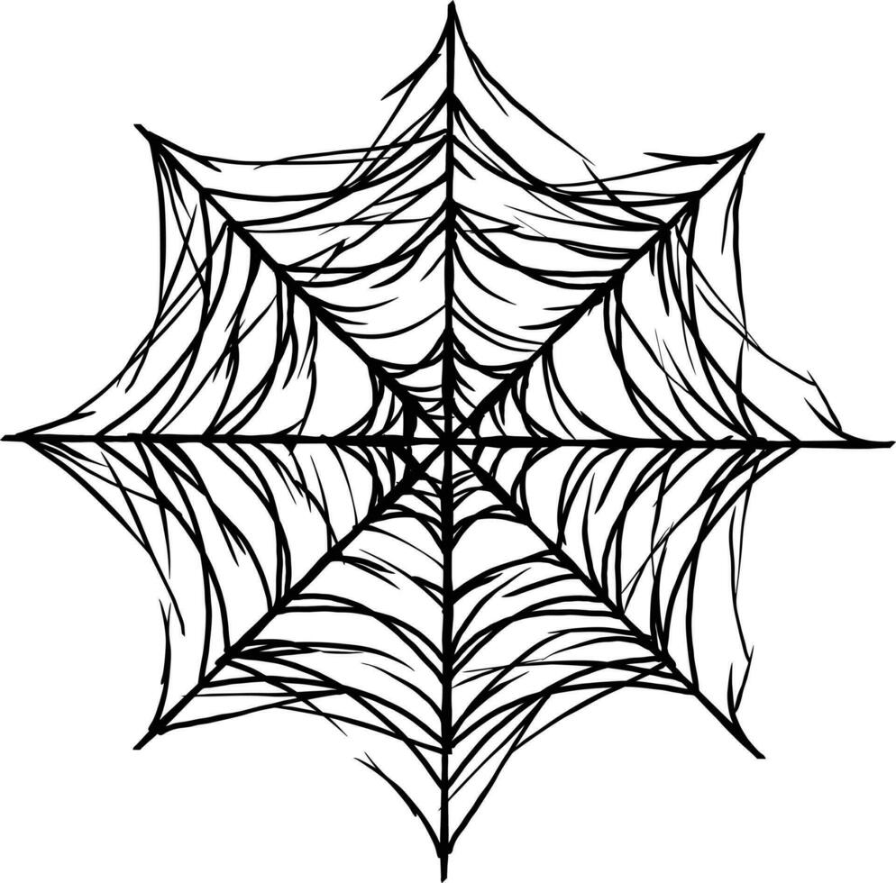isolerat Spindel webb vektor illustrationer
