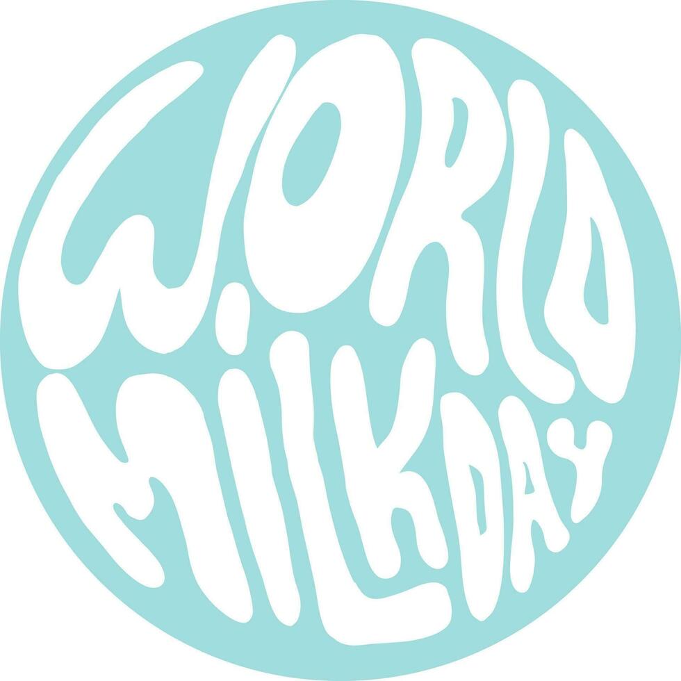 värld mjölk dag illustration typografi design vektor grafik