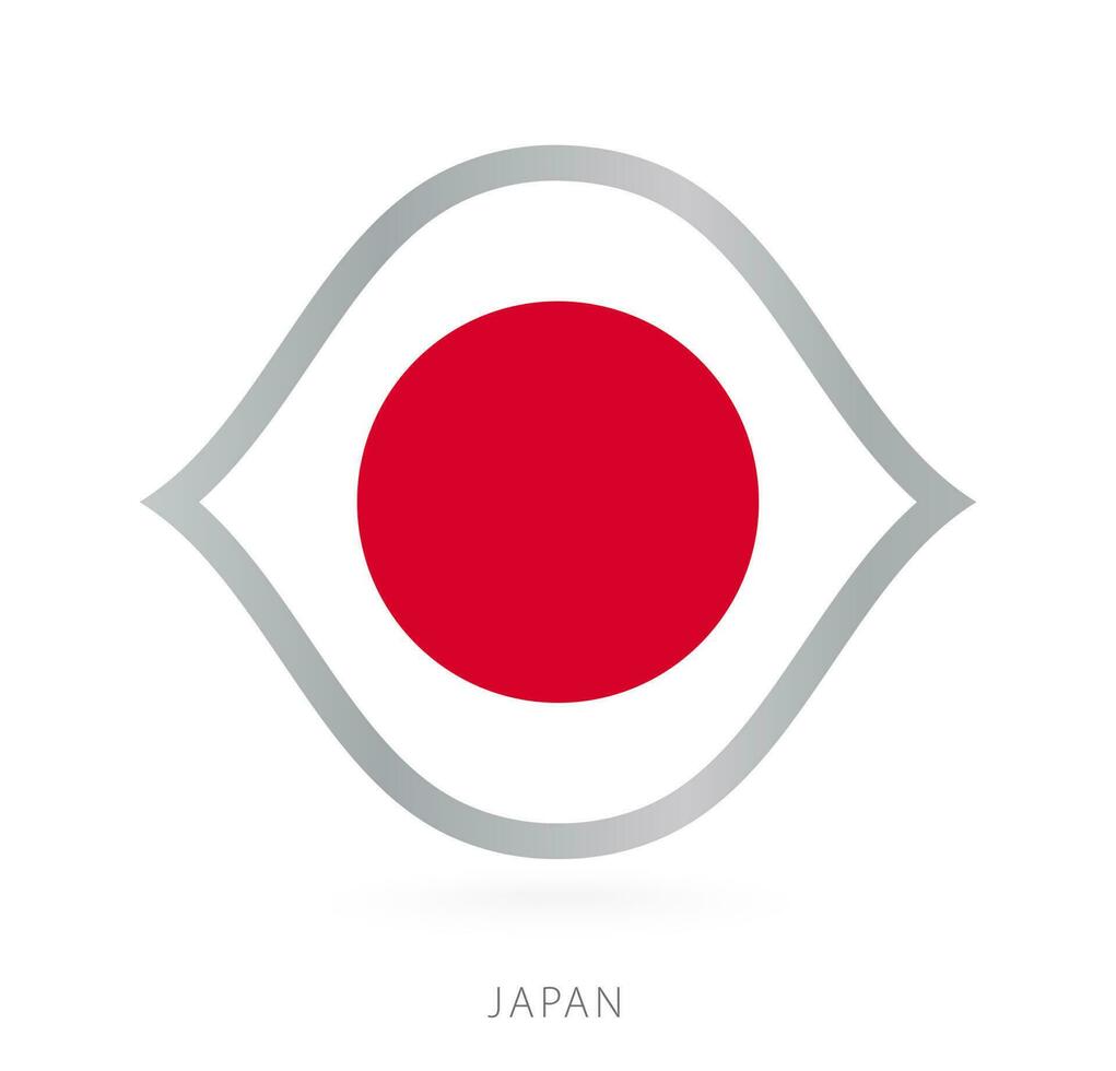 Japan National Mannschaft Flagge im Stil zum International Basketball Wettbewerbe. vektor