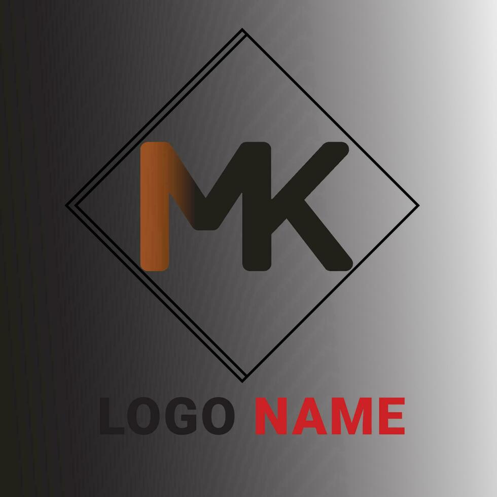 mk Vektor Logo Text Schriftarten Design