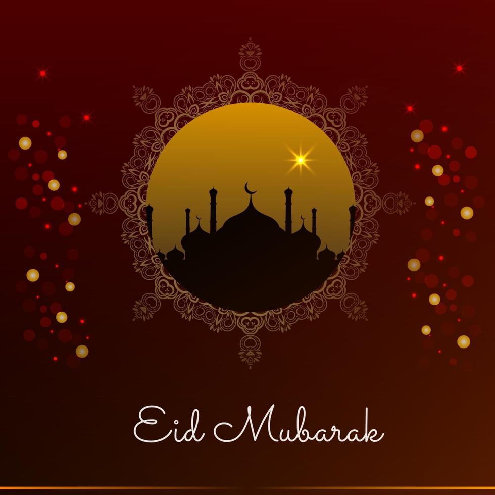 abstraktes eid mubarak islamisches Vektorhintergrunddesign vektor