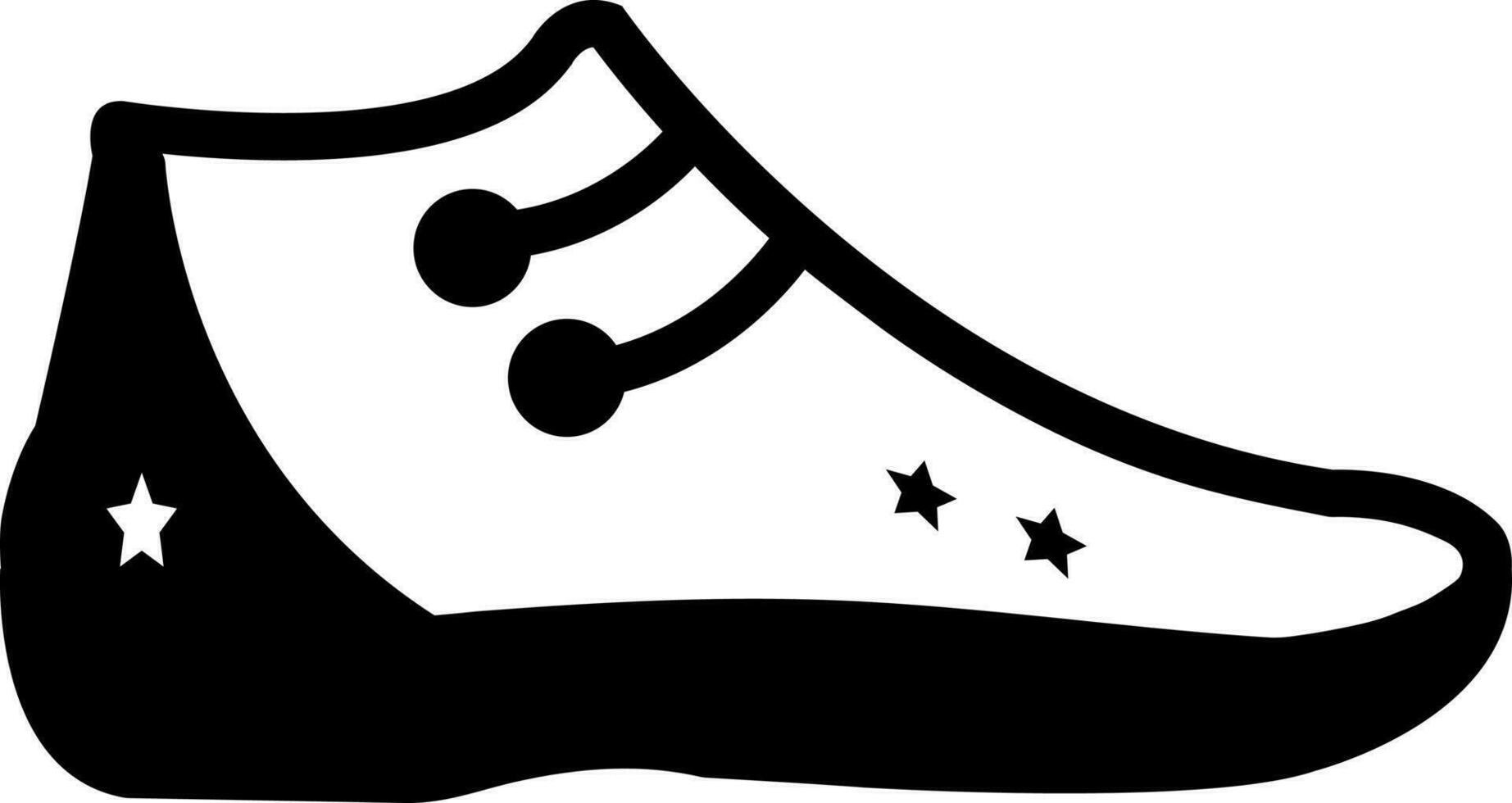 solide Symbol zum Schuh vektor