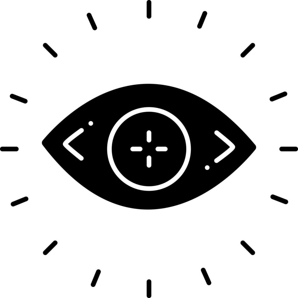 solide Symbol zum Optometrie vektor