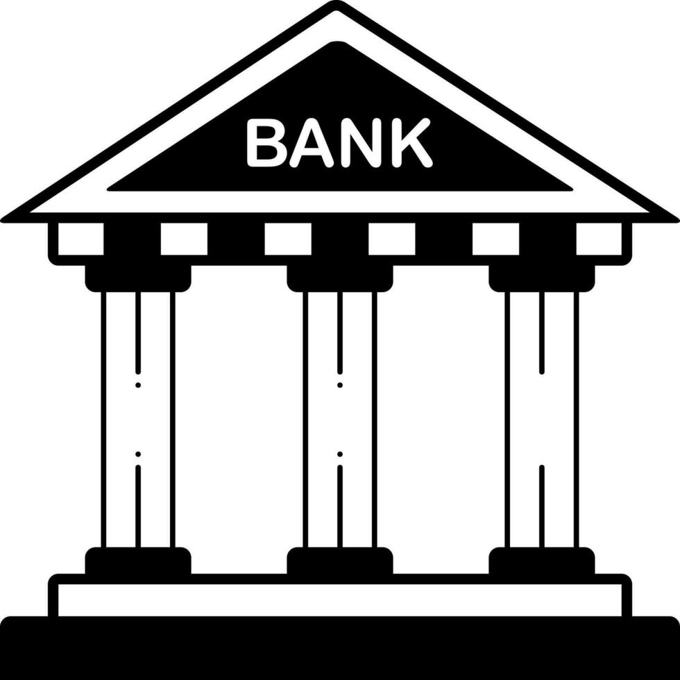 solide Symbol zum Bank vektor