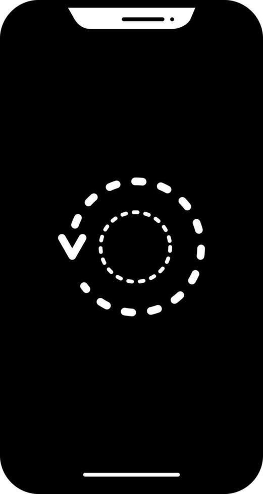fast ikon för omstart telefon vektor