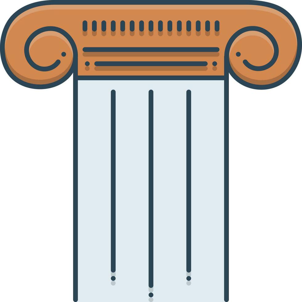 Färg ikon för pelare vektor