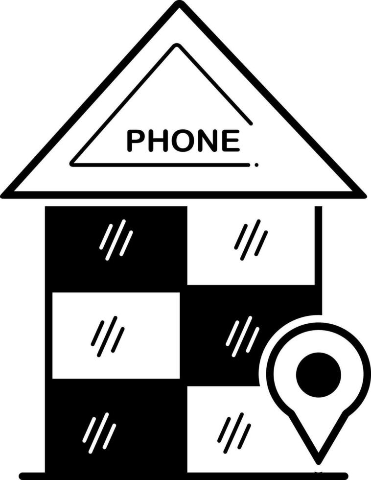 solide Symbol zum Telefon vektor