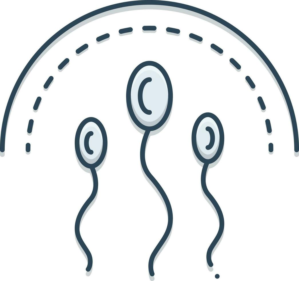 Färg ikon för sperma vektor