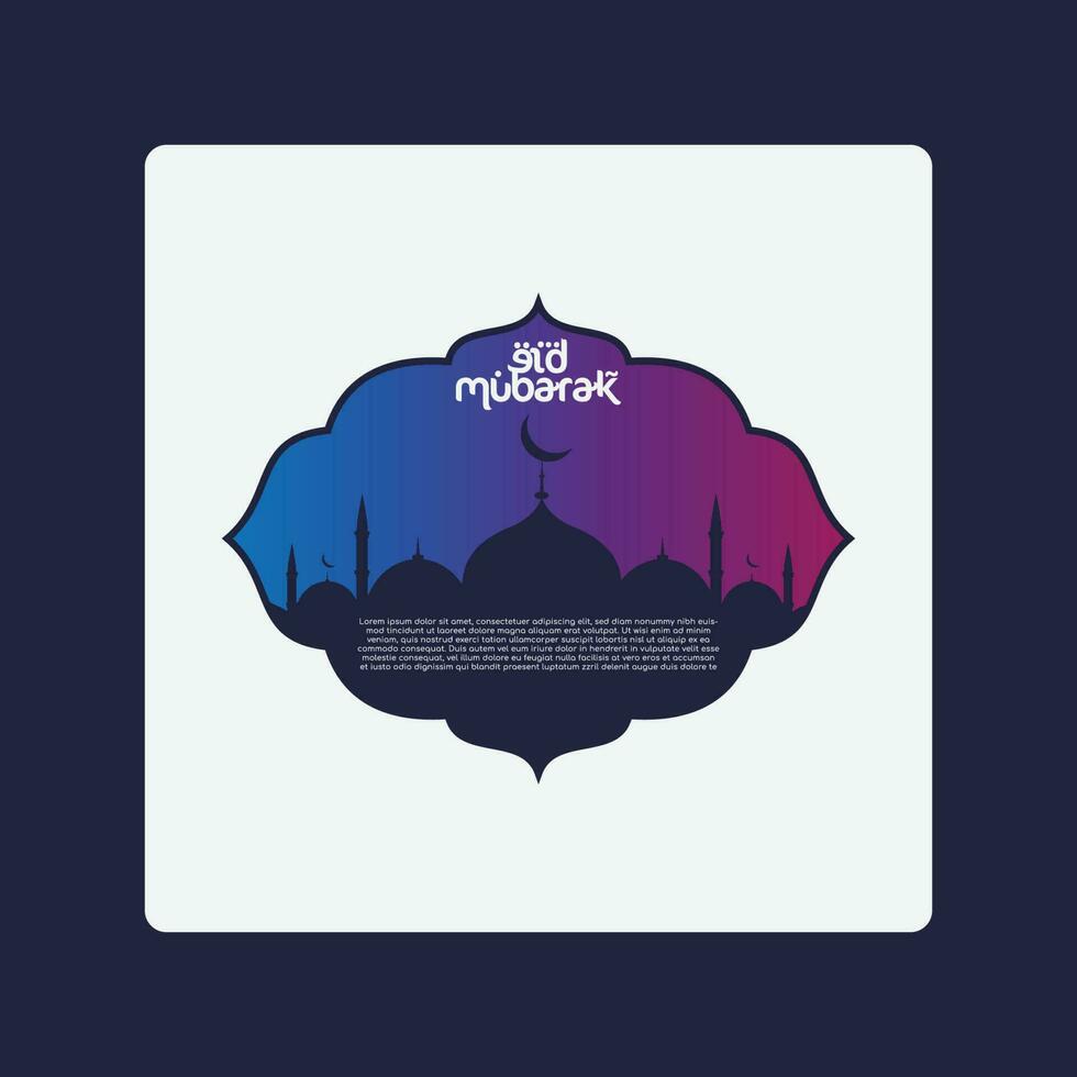 eid mubarak logotyp vektor