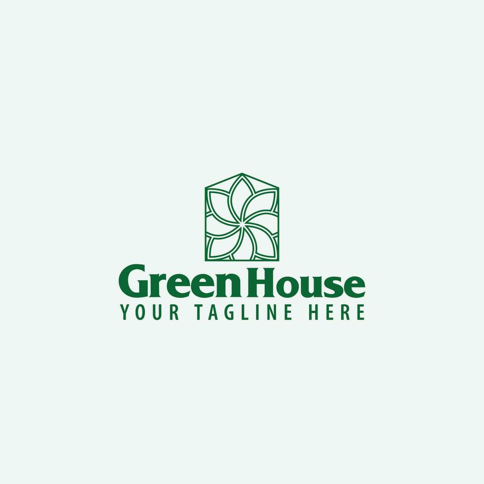 Logo-Vektor des grünen Hauses vektor