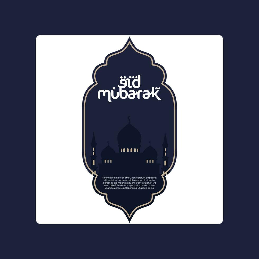 eid mubarak logotyp vektor