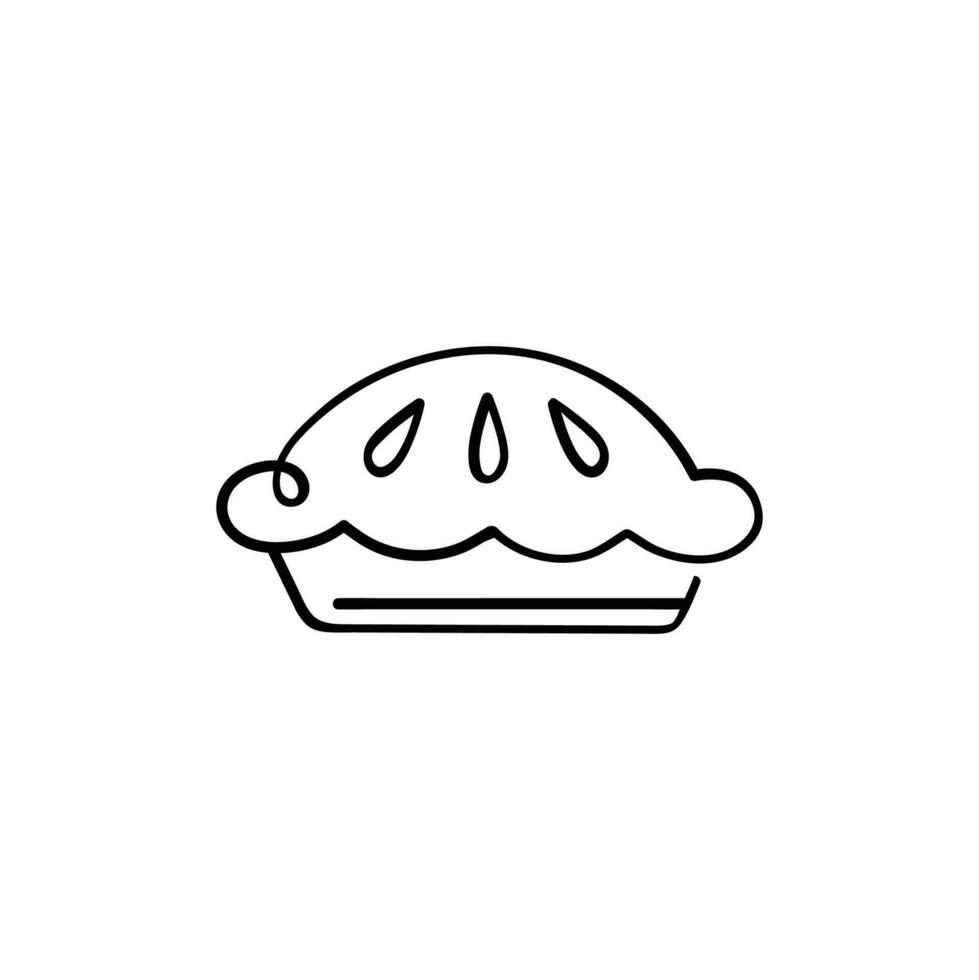 Kuchen Linie Stil Symbol Design vektor