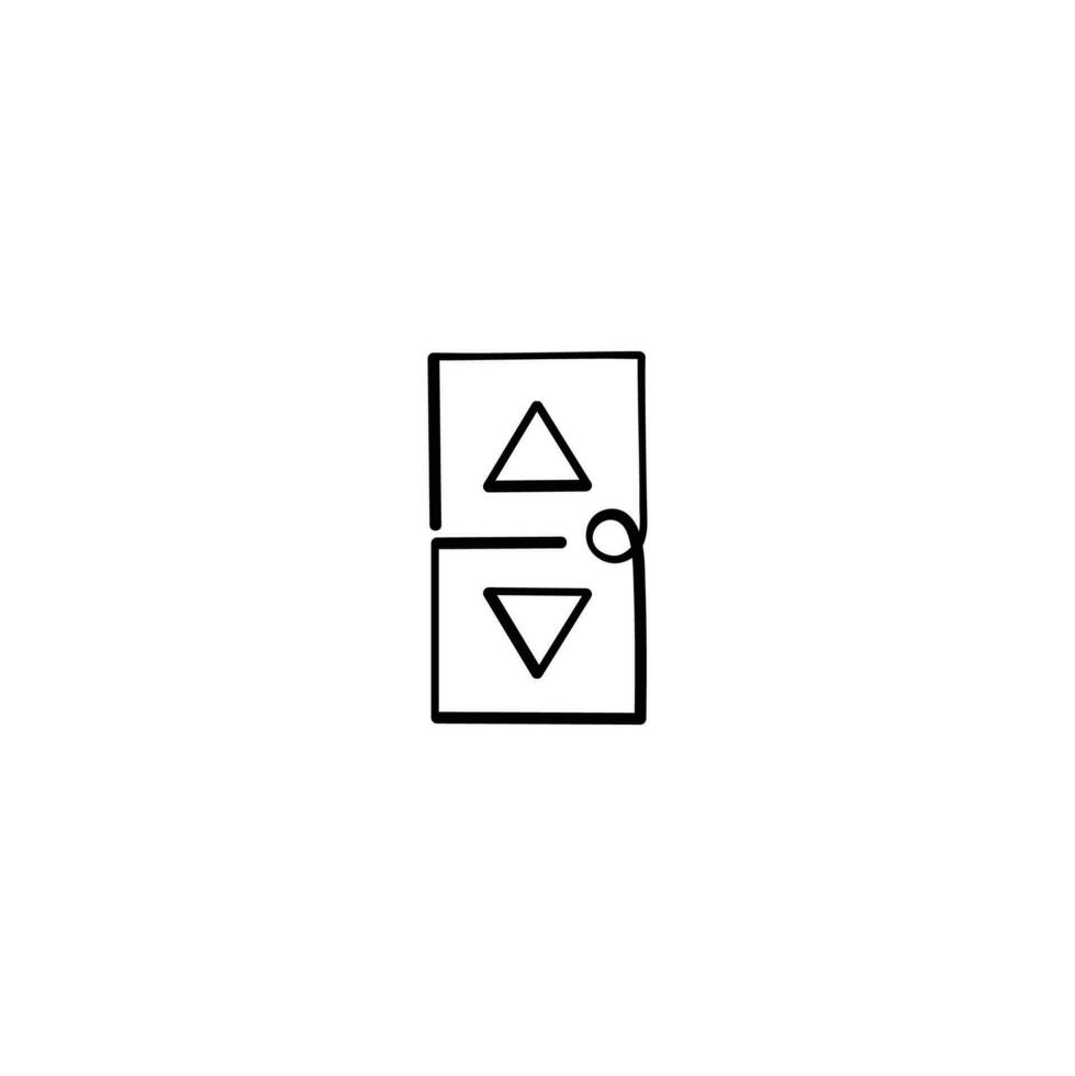 hiss knapp linje stil ikon design vektor