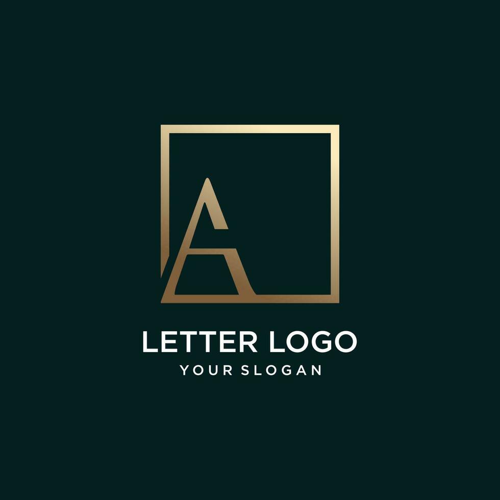 Brief Logo Design mit einfach und modern vektor