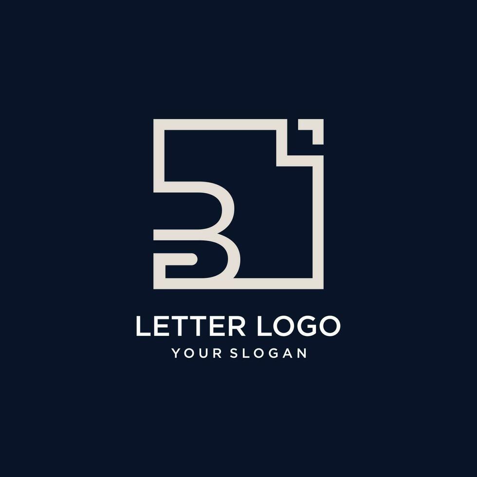 Brief Logo Design mit einfach und modern vektor