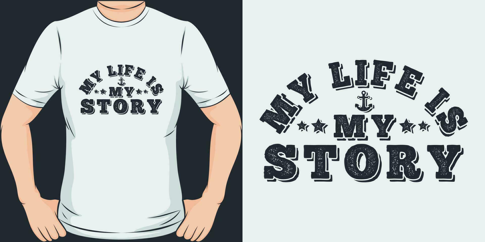 meine Leben ist meine Geschichte, motivierend Zitat T-Shirt Design. vektor