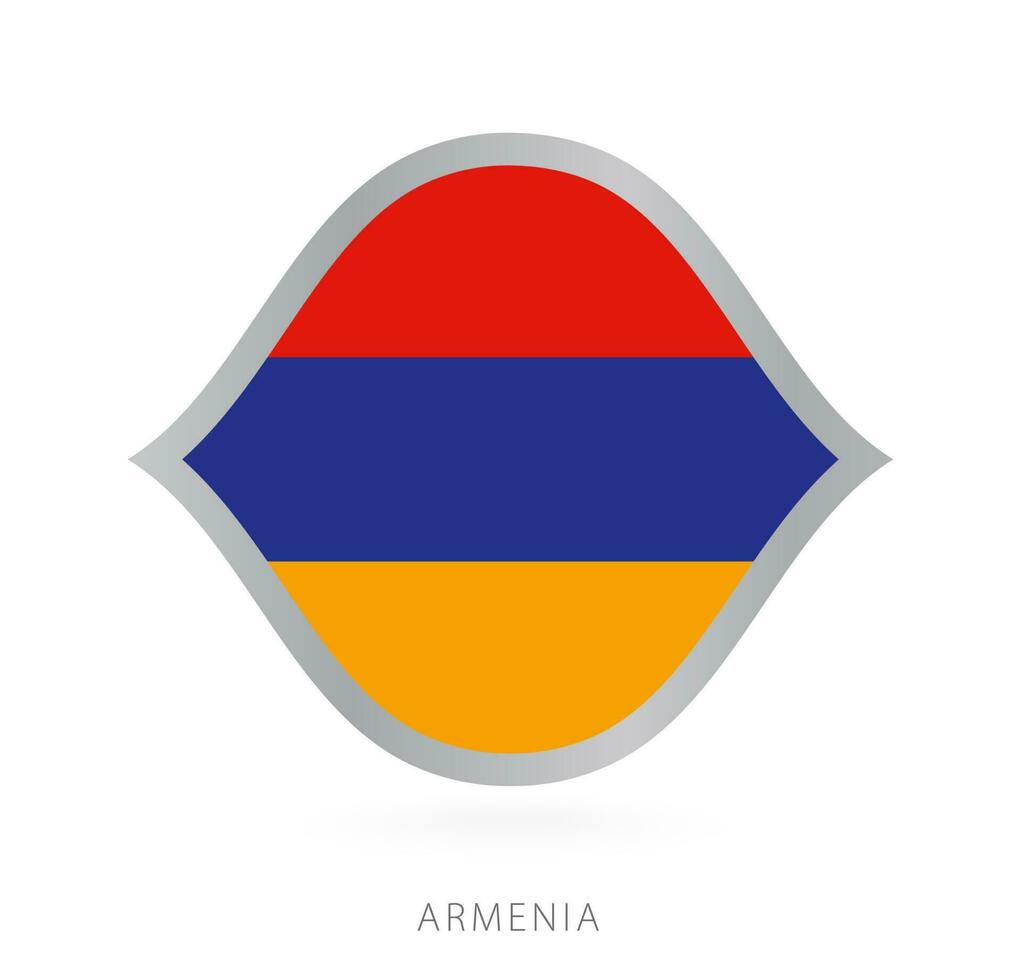 armenia nationell team flagga i stil för internationell basketboll tävlingar. vektor