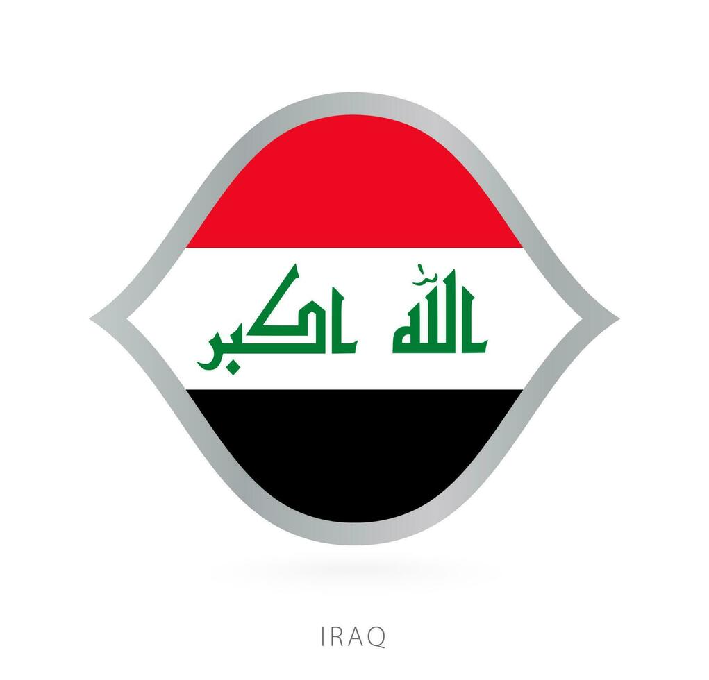 Irak National Mannschaft Flagge im Stil zum International Basketball Wettbewerbe. vektor