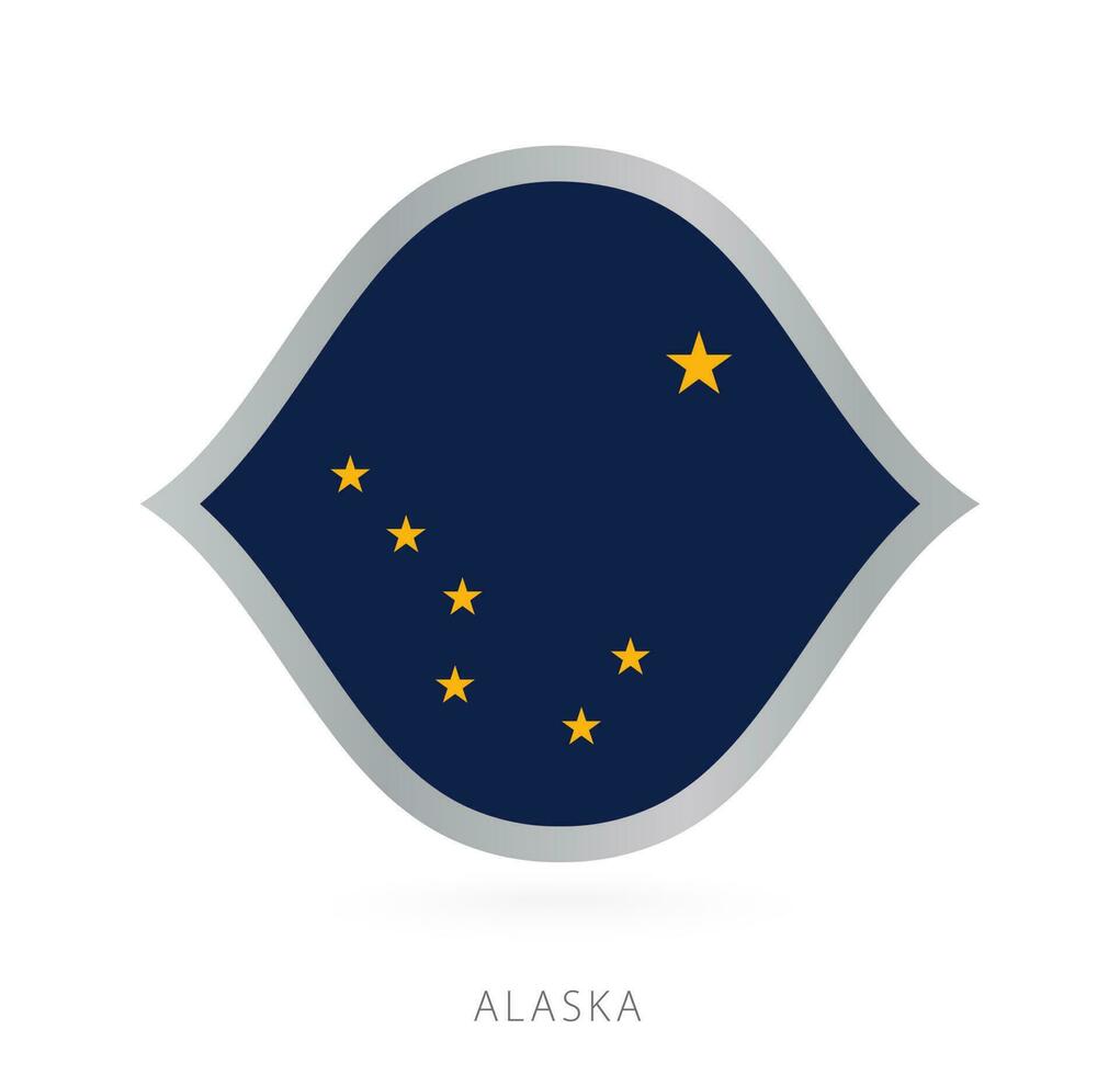 Alaska National Mannschaft Flagge im Stil zum International Basketball Wettbewerbe. vektor