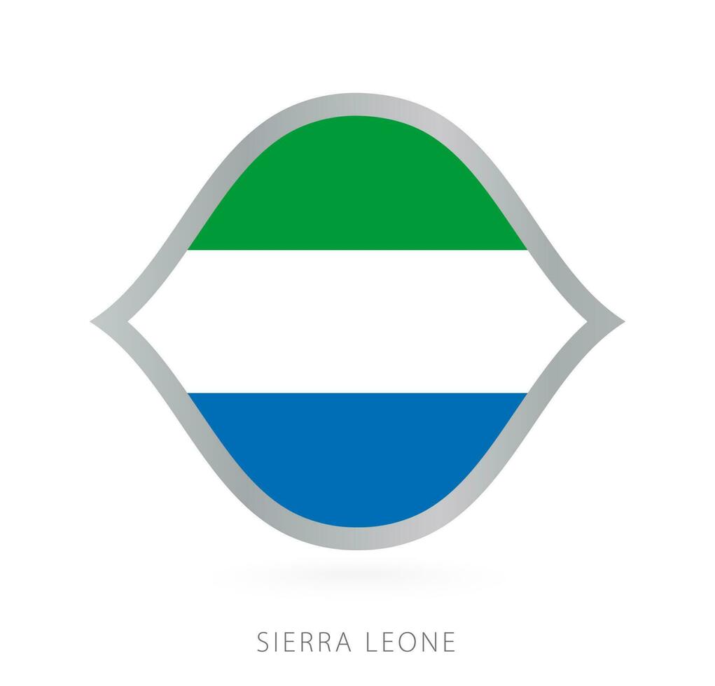 Sierra leone National Mannschaft Flagge im Stil zum International Basketball Wettbewerbe. vektor