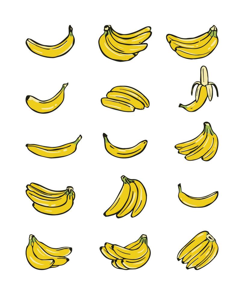 mogen banan illustration vektor